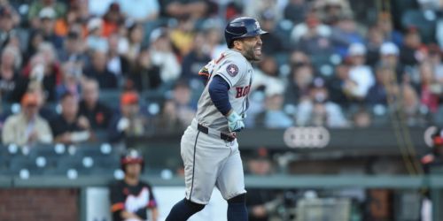 Altuve (left foot contusion) exits after being hit by pitch in Astros loss