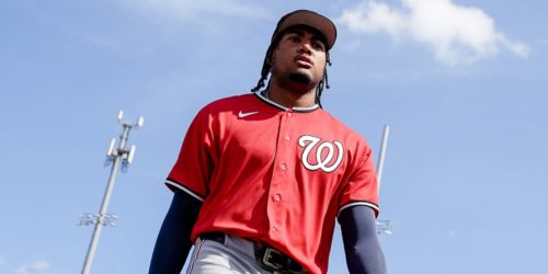 Testing out the corners: Wood taking reps in right field