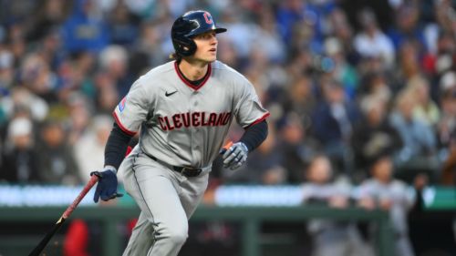 It didn't take Chase DeLauter long to debut Guardians' new home run celebration