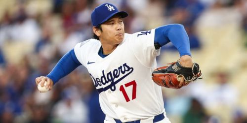 Ohtani strikes out 9 Marlins, but offense misses his bat