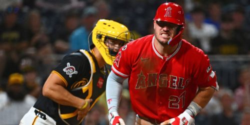 Trout's X-rays negative after HBP on hand forces exit in 9th inning