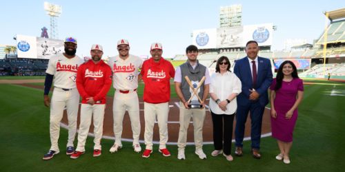 Angels presented with Bobby Murcer Award for record donations to B.A.T.