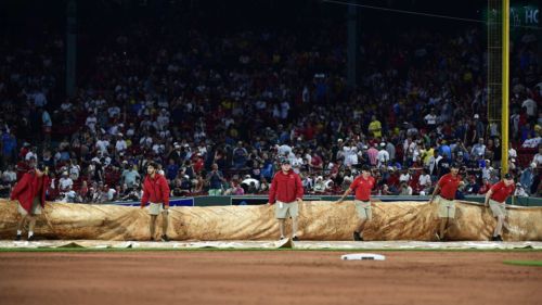 Red Sox fans await weather decision against Phillies following recent rainout controversy