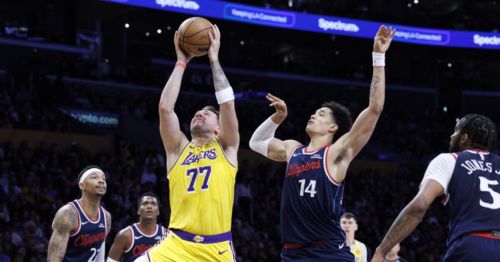 Luka Doncic and Lakers hold off Clippers as Kawhi Leonard exits late