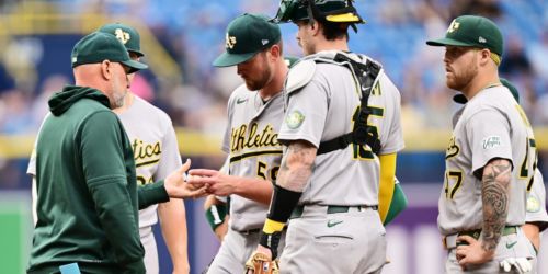 Springs sputters in 6-run 4th inning as A's swept at Trop
