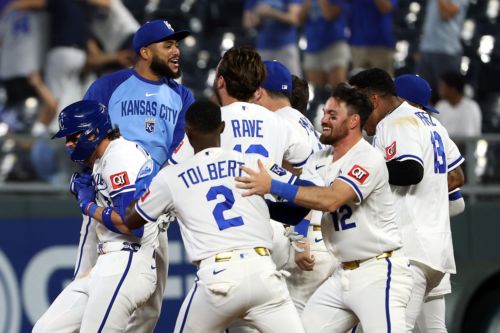 Royals score three in the ninth inning to walk off the Athletics