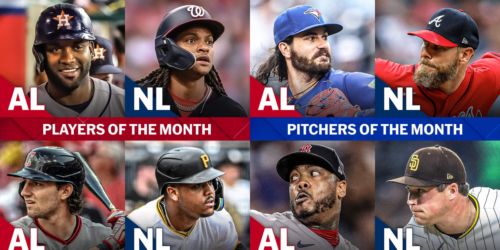 Chapman picks up 5th career Reliever of the Month honor