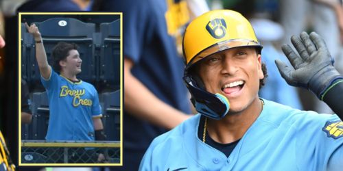 As Naylor gets his 1st Brewers HR, this young fan *almost* got the ball