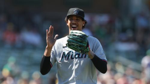 Eury Pérez pulled from perfect game after seven innings vs. Athletics, Marlins bullpen immediately loses it