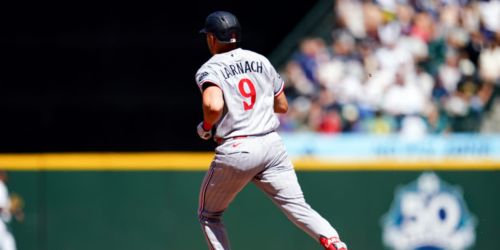 Larnach blocks out noise of trade rumors to hit loud HR in Seattle