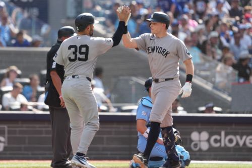 Yankees’ Ben Rice atones for ninth-inning error with homer in extras to salvage Jays series