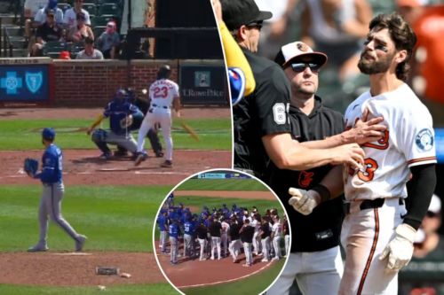 Benches clear in Orioles-Royals game after infielder exits with ‘gut-punch’ injury