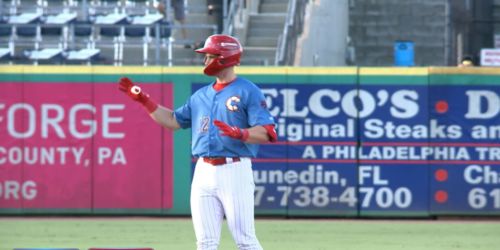 Phils' No. 2 prospect Miller makes 2026 debut in Single-A with hard-hit double