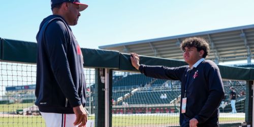 Special moments for Johan Santana -- and Johan Santana Jr. -- at Twins camp
